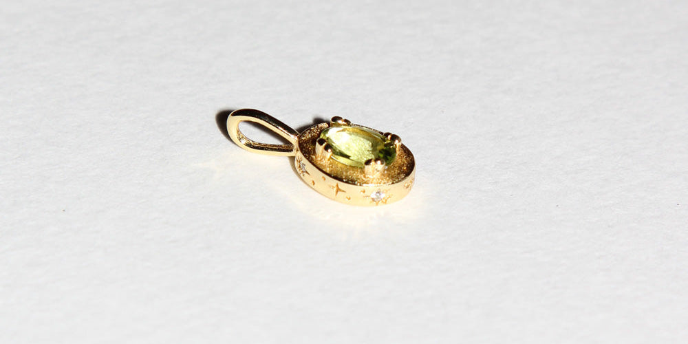 Image of Maison de Femmes August Peridot Birthstone Pendant Charm.