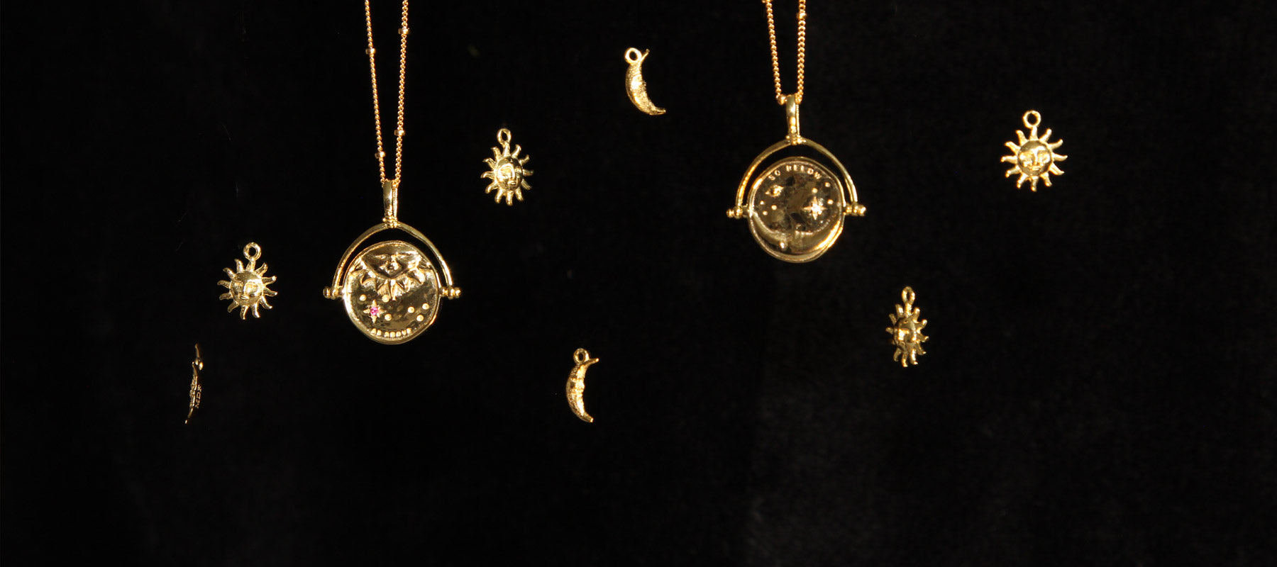 cosmic woman celestial header sun and moon jewellery