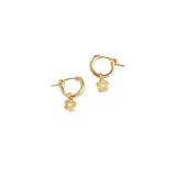 60s Daisies Earrings - Plain Hoops