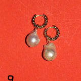 Baroque Croissant Hoop Earrings