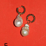 Baroque Croissant Hoop Earrings