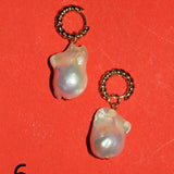 Baroque Croissant Hoop Earrings