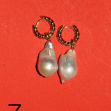 Baroque Croissant Hoop Earrings