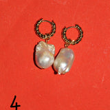 Baroque Croissant Hoop Earrings