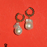 Baroque Croissant Hoop Earrings