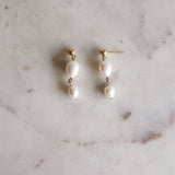 Oval Pearl Earrings