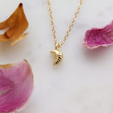 Maison de Femmes Gold Croissant Charm Necklace.