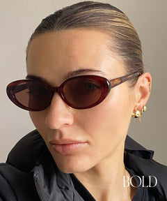 Quinn Half Hoop Stud Earrings