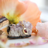 January Garnet Birthstone Necklace