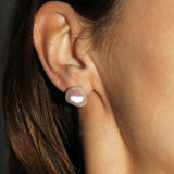 Large Baroque Pearl Stud Earrings