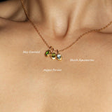 March Aquamarine Birthstone Necklace