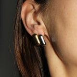 Two-Tone Pill Earrings