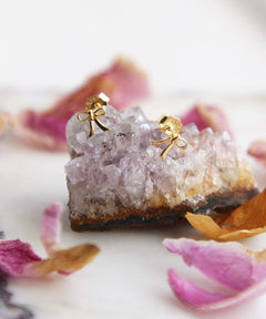 Tiny Bow Stud Earrings