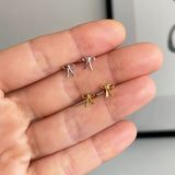 Tiny Bow Stud Earrings