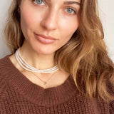 Triple Mini Pearl Choker