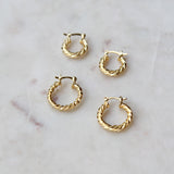 Hailey Twisted Hoop Earrings
