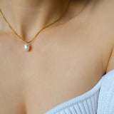 Medusa Pearl Snake Necklace