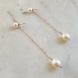 Olivia Pearl Earrings — Minimal