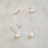 Olivia Pearl Earrings — Minimal