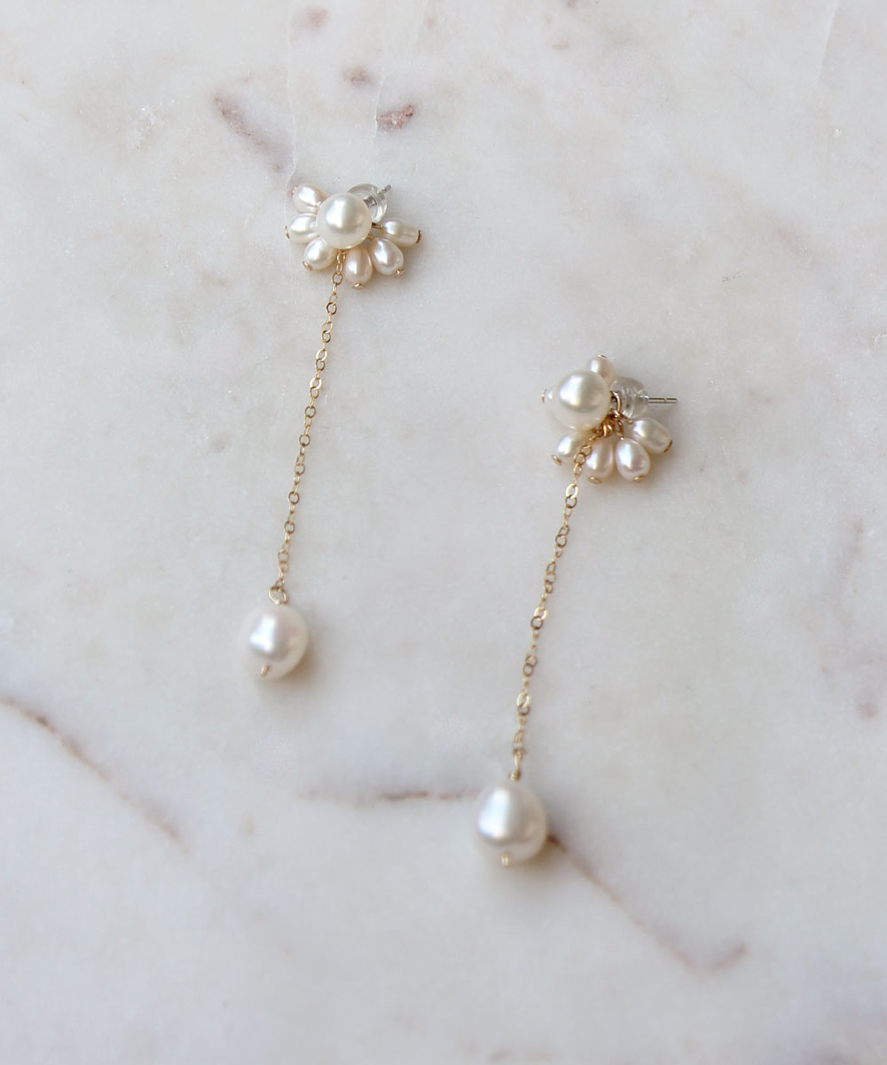 Olivia Pearl Earrings — Pearl Collar