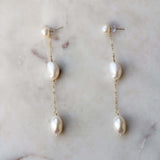 Sabine Pearl Earrings — Minimal