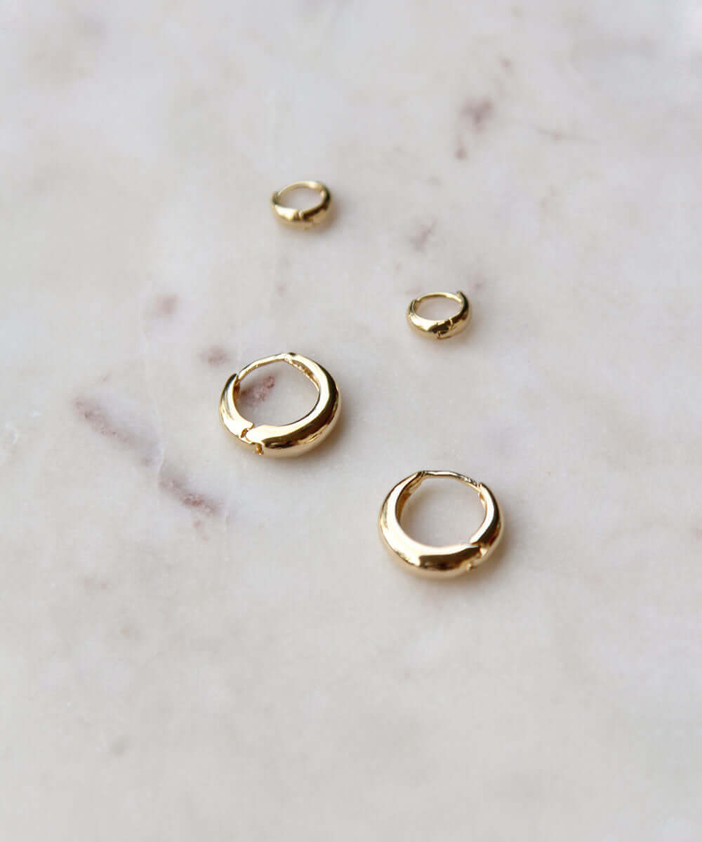 The Beauty of Gold Filled Dome Hoop Earrings