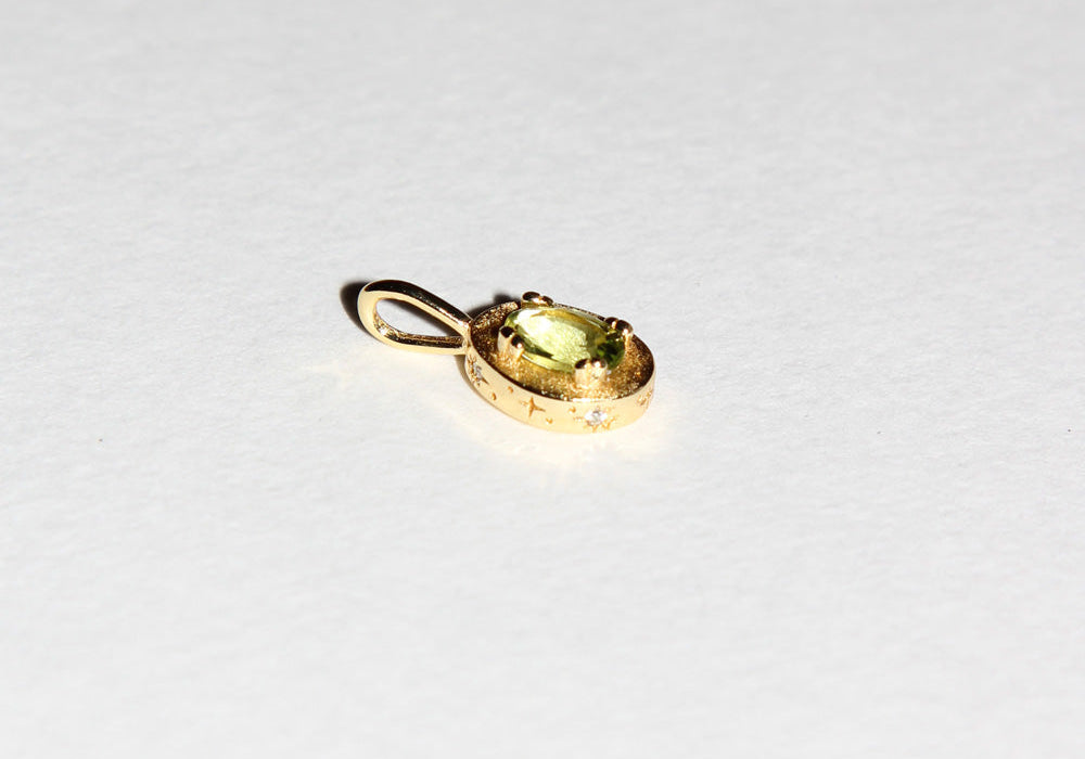 Image of Maison de Femmes August Peridot Birthstone Pendant Charm.