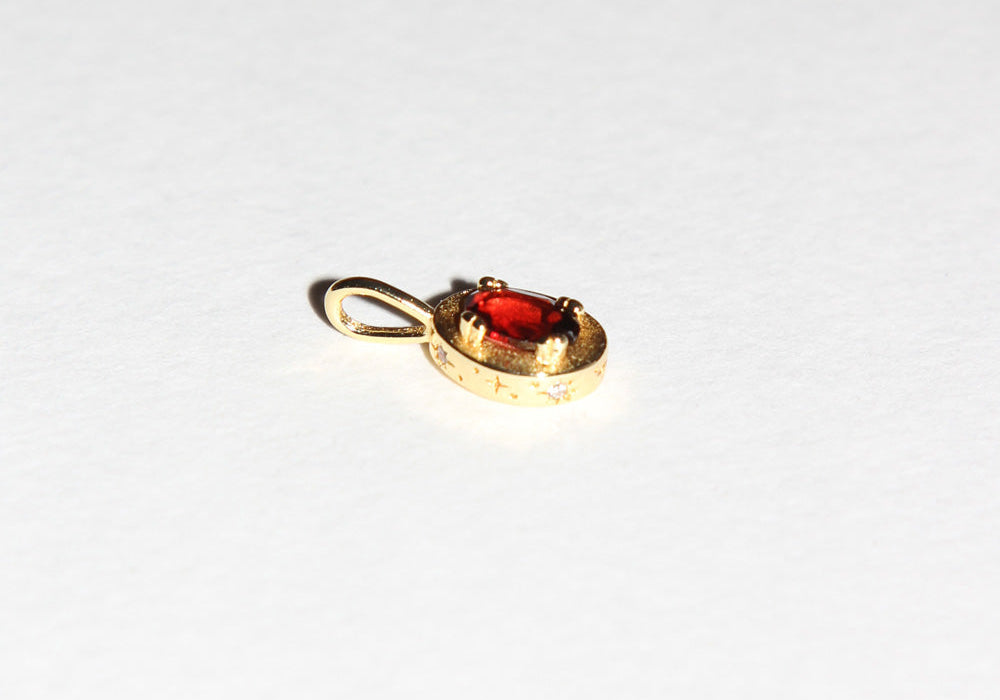 Image of Maison de Femmes January Garnet Birthstone Pendant Charm.