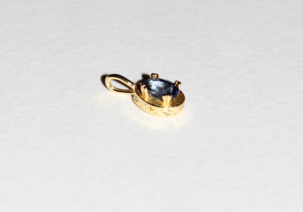 Image of Maison de Femmes September Sapphire Birthstone Pendant Charm.