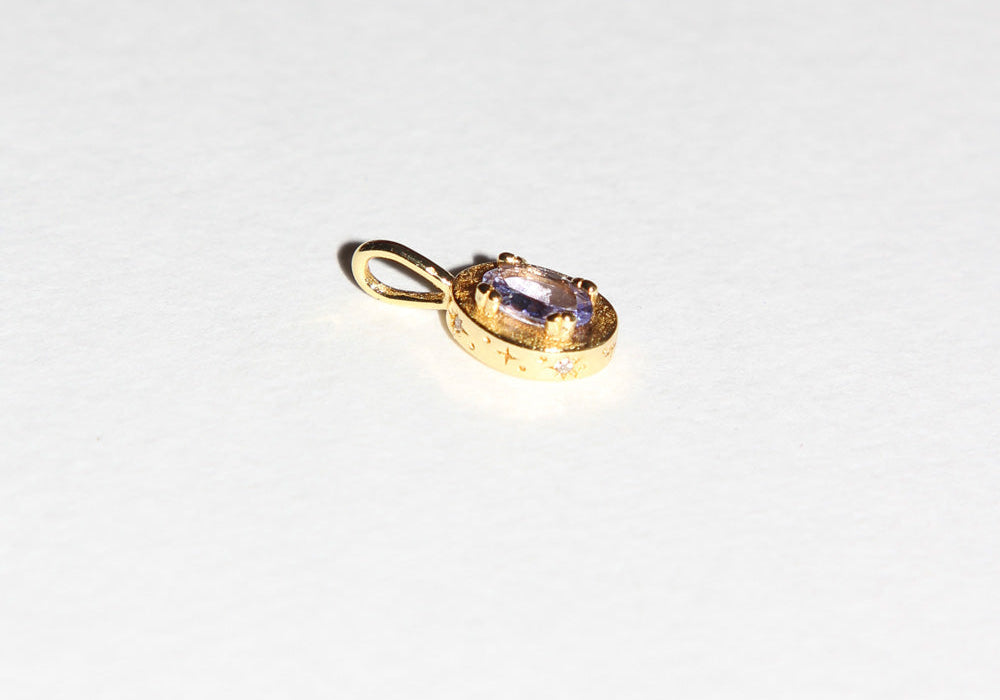 Image of Maison de Femmes December Tanzanite Birthstone Pendant Charm.