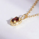 January Garnet Birthstone Necklace