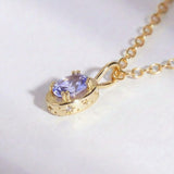 December Tanzanite Birthstone Necklace
