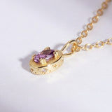 February Amethyst Birthstone Necklace