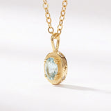 March Aquamarine Birthstone Necklace