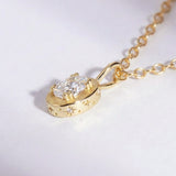 April Moissanite Birthstone Necklace