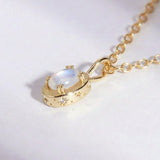 June Moonstone Birthstone Necklace