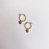 60s Daisies Earrings - Plain Hoops