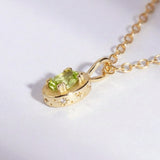 August Peridot Birthstone Necklace