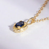 September Sapphire Birthstone Necklace