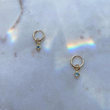 Birthstone Hoop Earrings