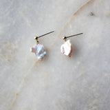 Bea Keshi Petal Pearl Stud Earrings