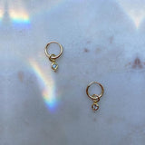 Birthstone Hoop Earrings