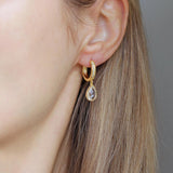 Diana Crystal Hoop Earrings