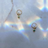 Birthstone Hoop Earrings