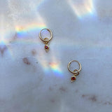 Birthstone Hoop Earrings