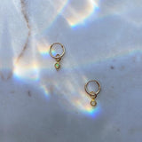 Birthstone Hoop Earrings