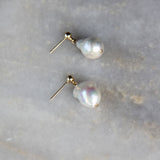 Peony Pearl Stud Earrings - Single
