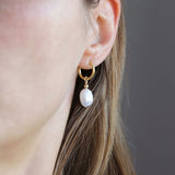 Aphrodite Pearl Hoops