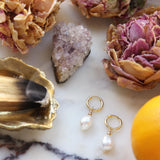 Aphrodite Pearl Hoops