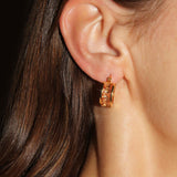 Aura Hoop Earrings | Peach
